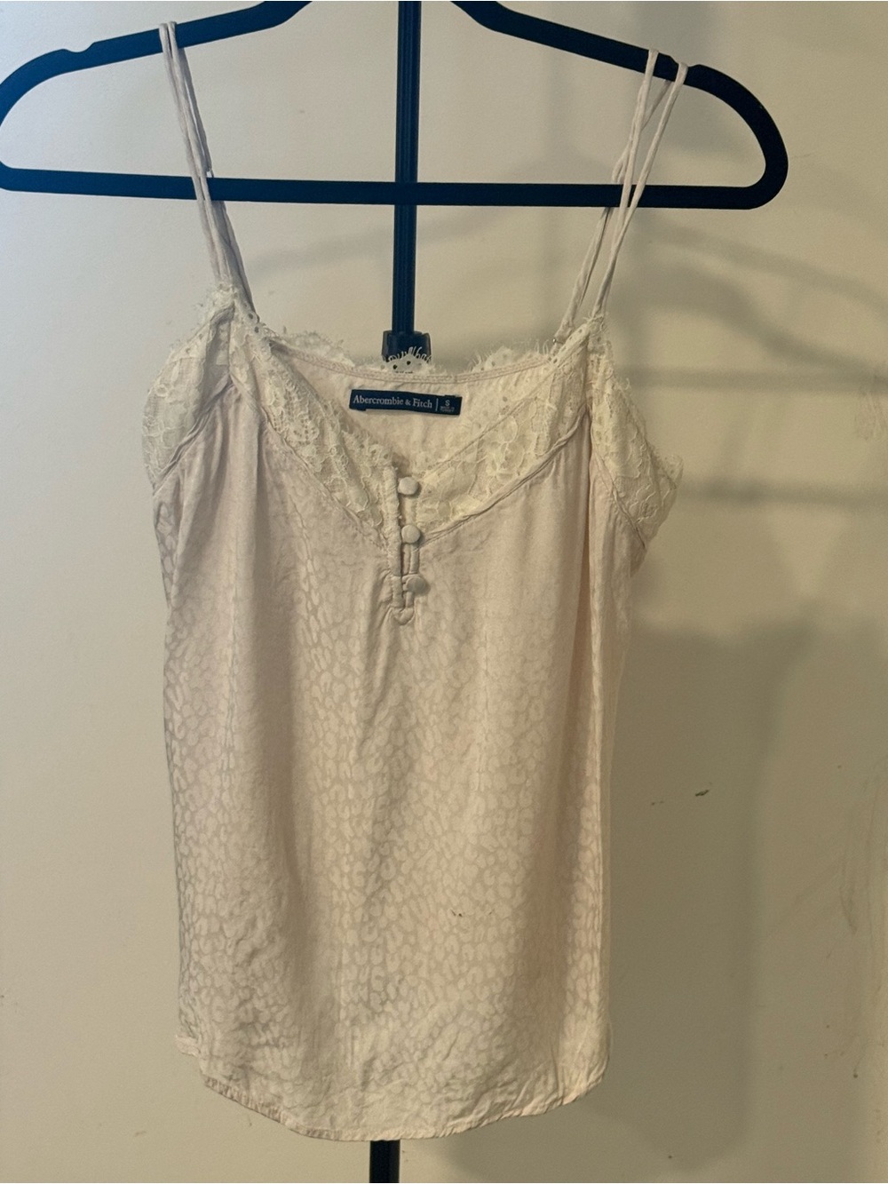 Abercrombie & Fitch Ivory Lace-Trim Camisole